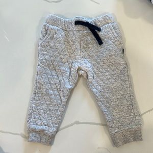 Baby b’gosh gray quilted sweatpants joggers size 12 months